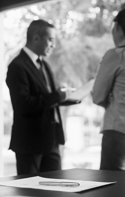 Lawyer and client having a business meeting